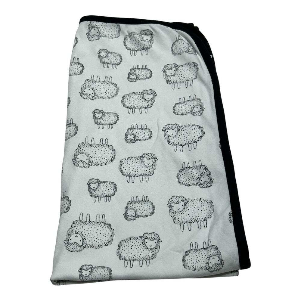 Carter's Just One You White Black Lamb Sheep Baby Blanket Cotton FLAWS
